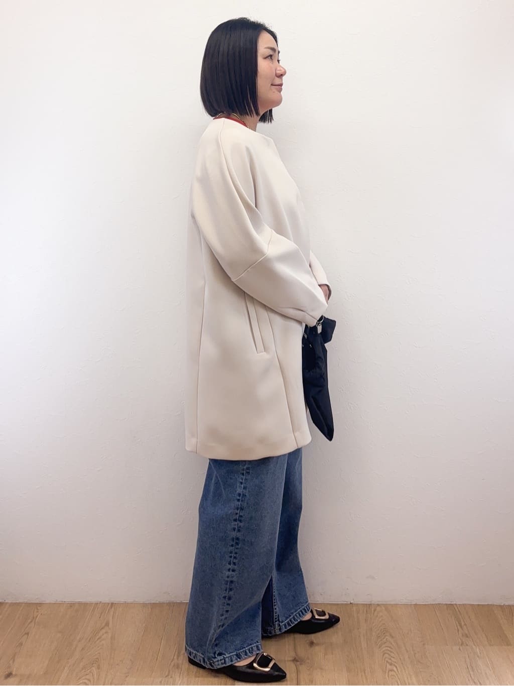 Takeさんの「OPAQUE.CLIP｜フォルムスリーブミドルコート【洗濯機OK】」を使ったコーディネート
