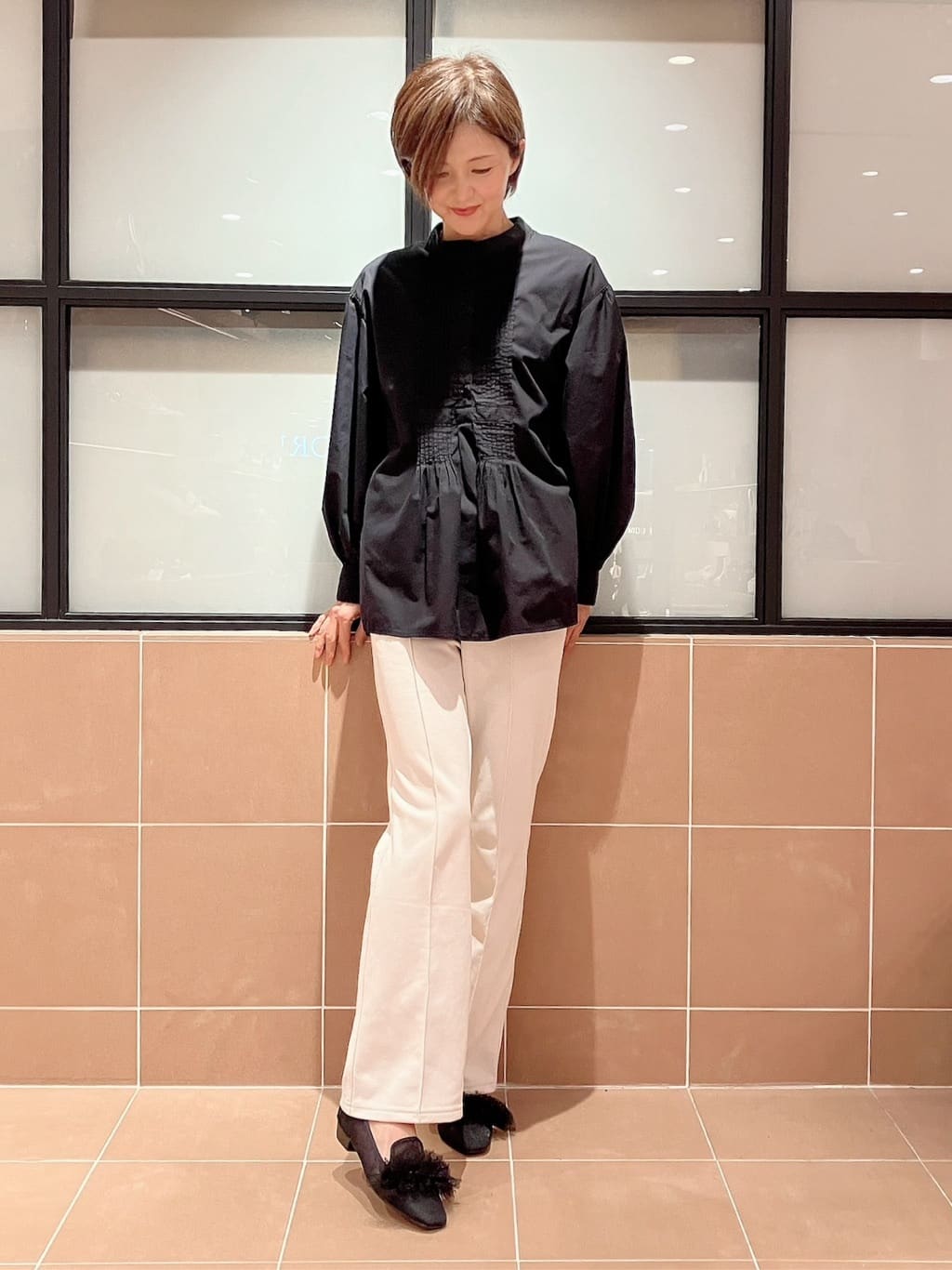 Ｋさんの「ESPERANZA｜2WAYフリルフラットオペラシューズ」を使ったコーディネート