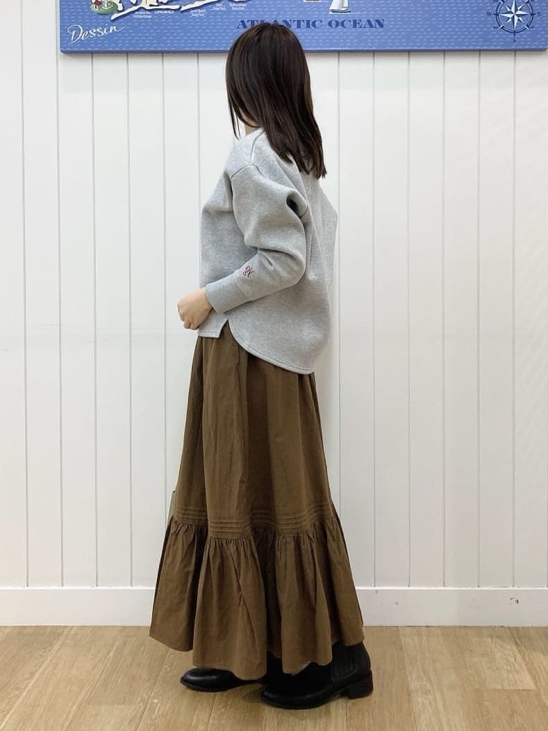yoshiさんの「Dessin｜【ウエストゴム/洗える】コットンフレアスカート」を使ったコーディネート