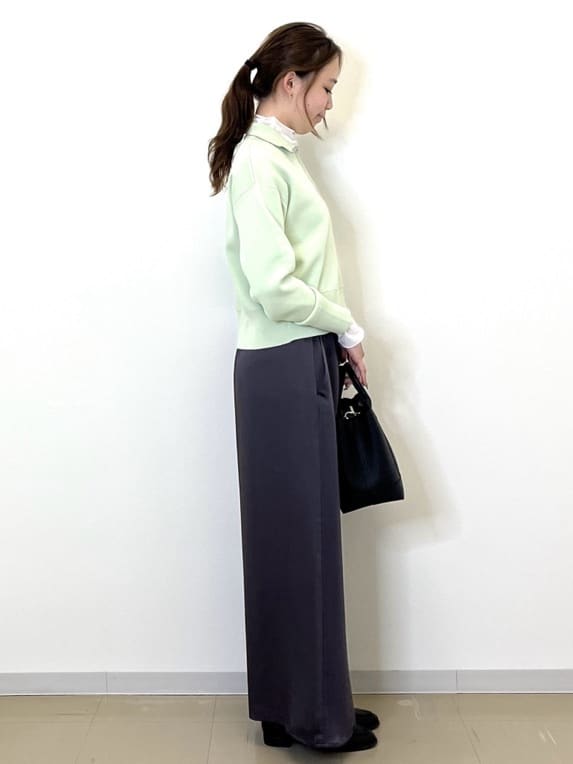 miyuuさんの「OPAQUE.CLIP｜ハーフZIP刺繍ロゴニット【洗濯機OK】」を使ったコーディネート