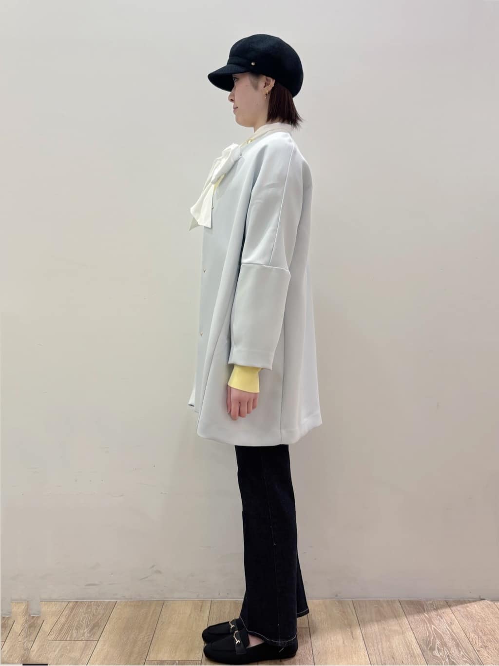 RINさんの「OPAQUE.CLIP｜フォルムスリーブミドルコート【洗濯機OK】」を使ったコーディネート