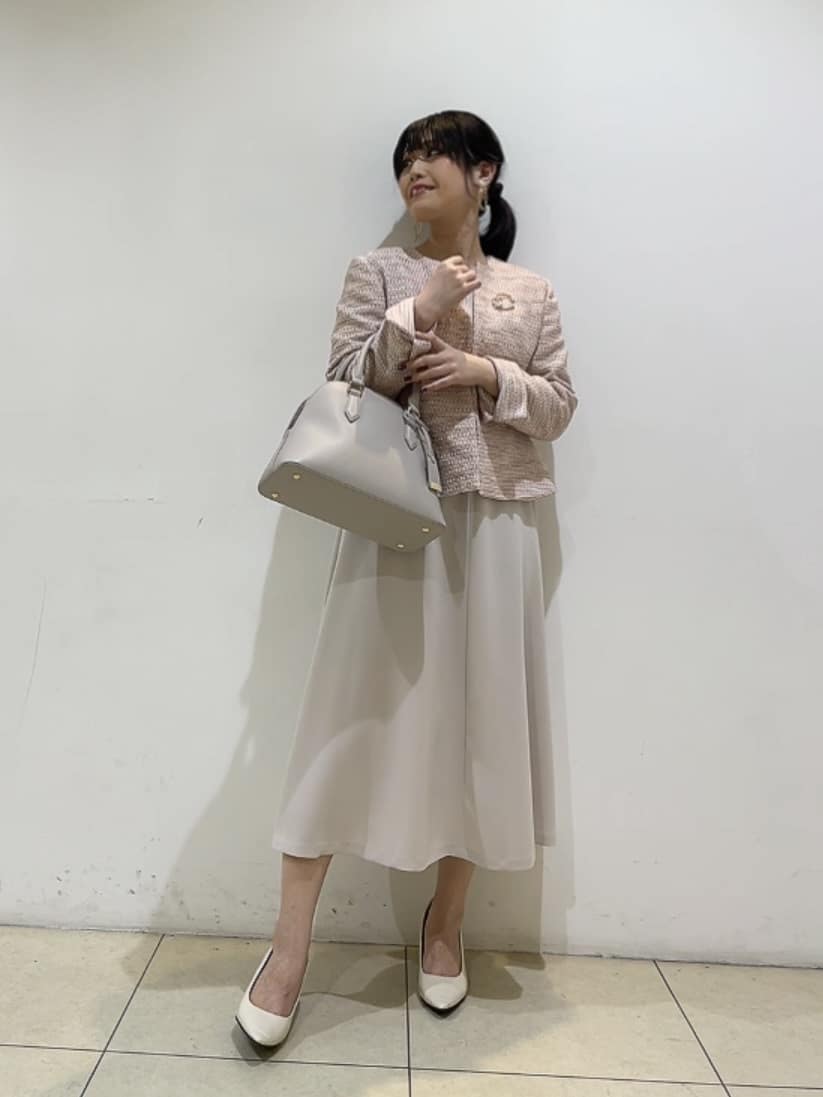 watanabeさんの「UNTITLED｜【きれいめ】ツイード ペプラムジャケット」を使ったコーディネート