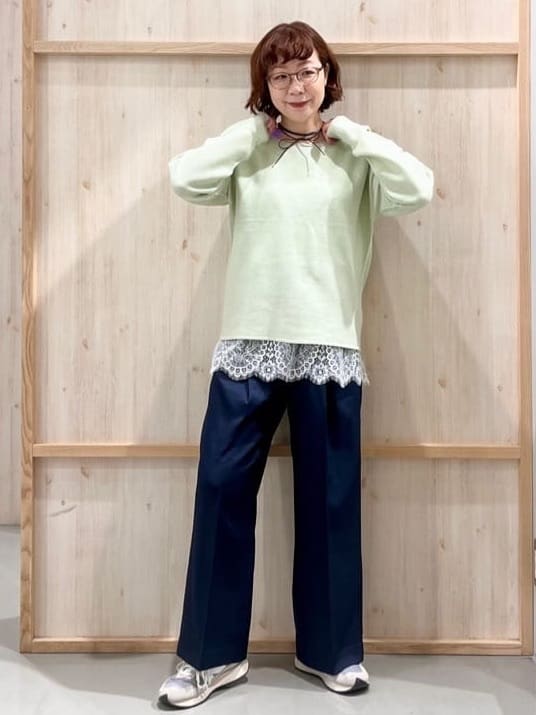 nakoさんの「THE SHOP TK｜【S-XLサイズ/選べる6色】どこから見ても美しい ガーターニット/洗濯機OK」を使ったコーディネート