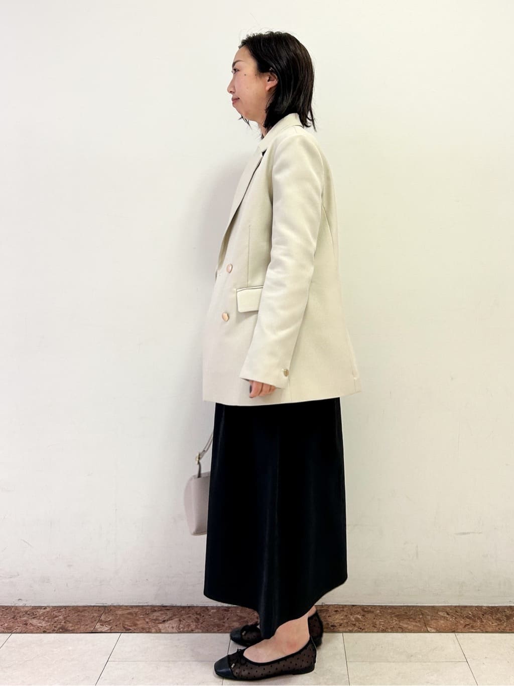 madokaさんの「OPAQUE.CLIP｜金ボタンダブルブレストテーラードジャケット／セットアップ対応【洗える】」を使ったコーディネート