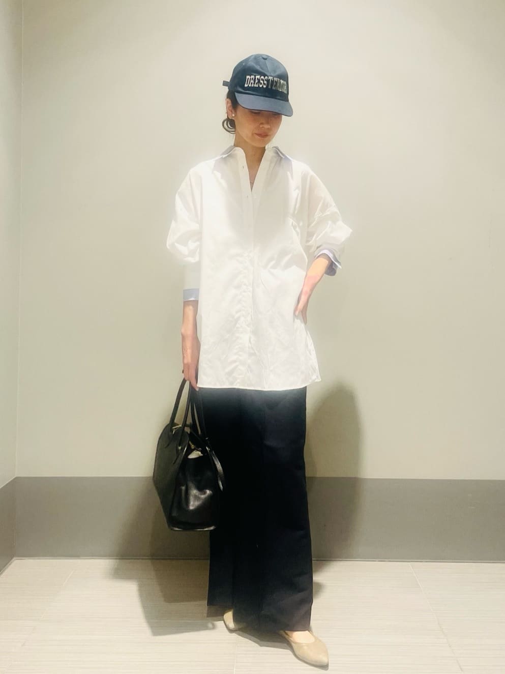 Annさんの「DRESSTERIOR｜◆【セットアップ可/ウォッシャブル】リネンブレンドワイドパンツ」を使ったコーディネート