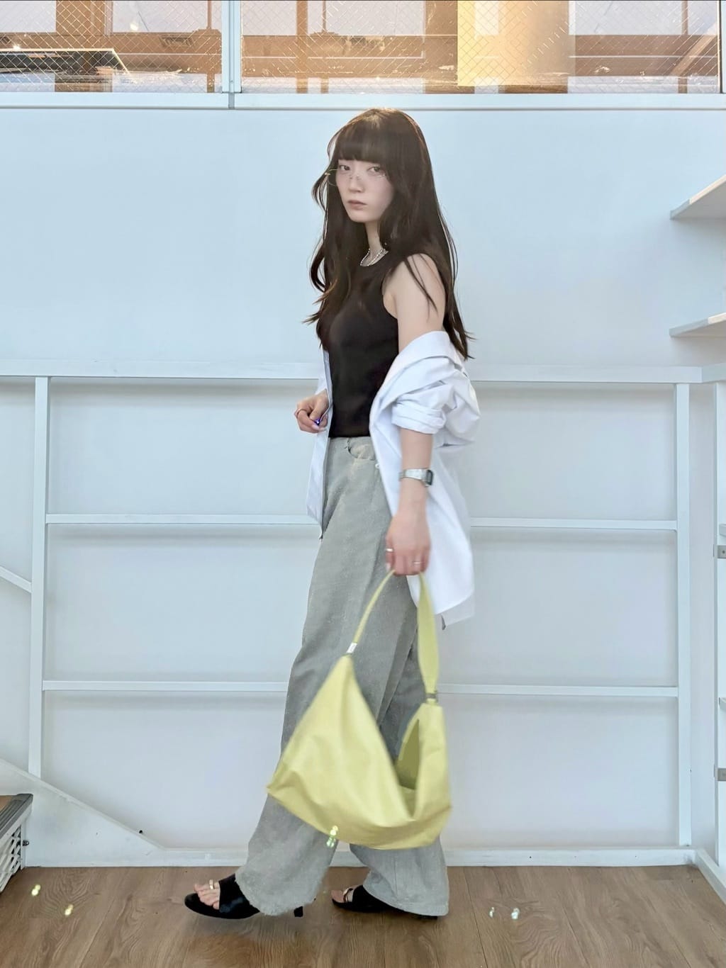 ibukiさんの「INDIVI｜Timeless｜ビッグポケットフォルムシャツ【接触冷感】」を使ったコーディネート
