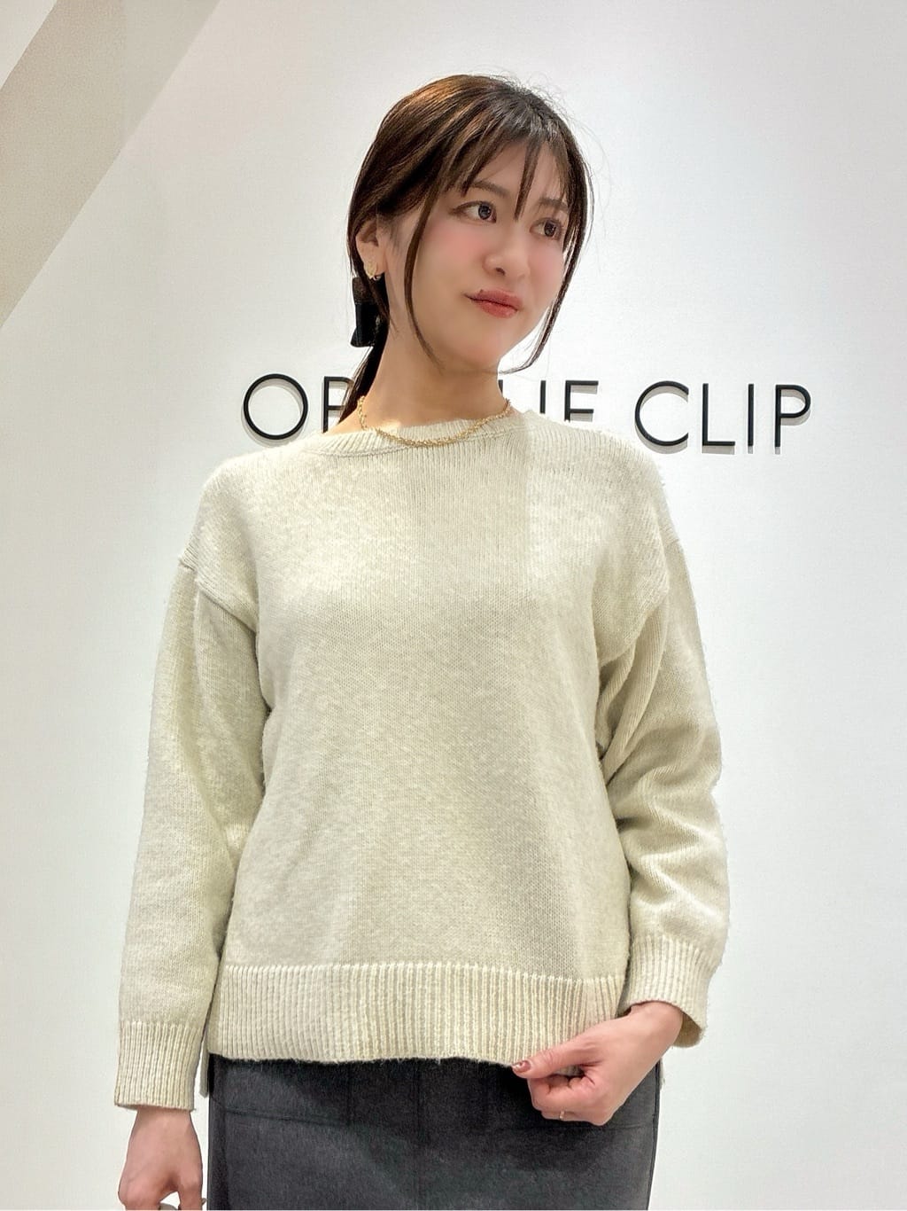 もんちゃんさんの「OPAQUE.CLIP｜ねじれチェーンネックレス」を使ったコーディネート