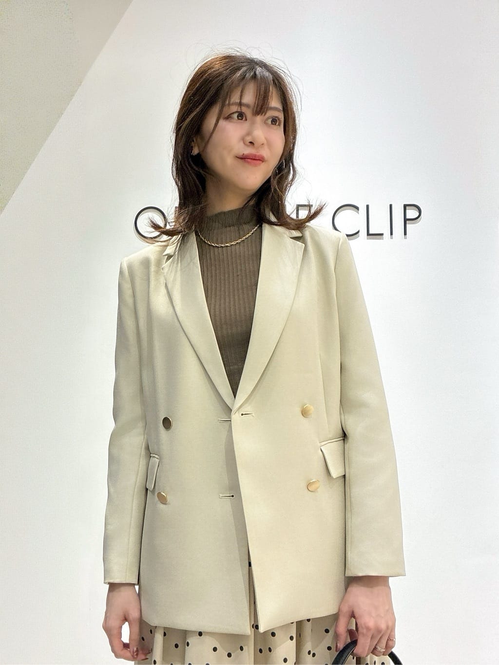 もんちゃんさんの「OPAQUE.CLIP｜ハイネックリブニット【洗濯機OK】」を使ったコーディネート