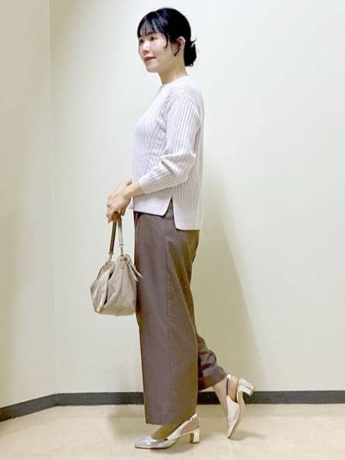  beni_gingerさんの「Reflect｜【ゆったり着られる◎】ワイドリブニットプルオーバー」を使ったコーディネート