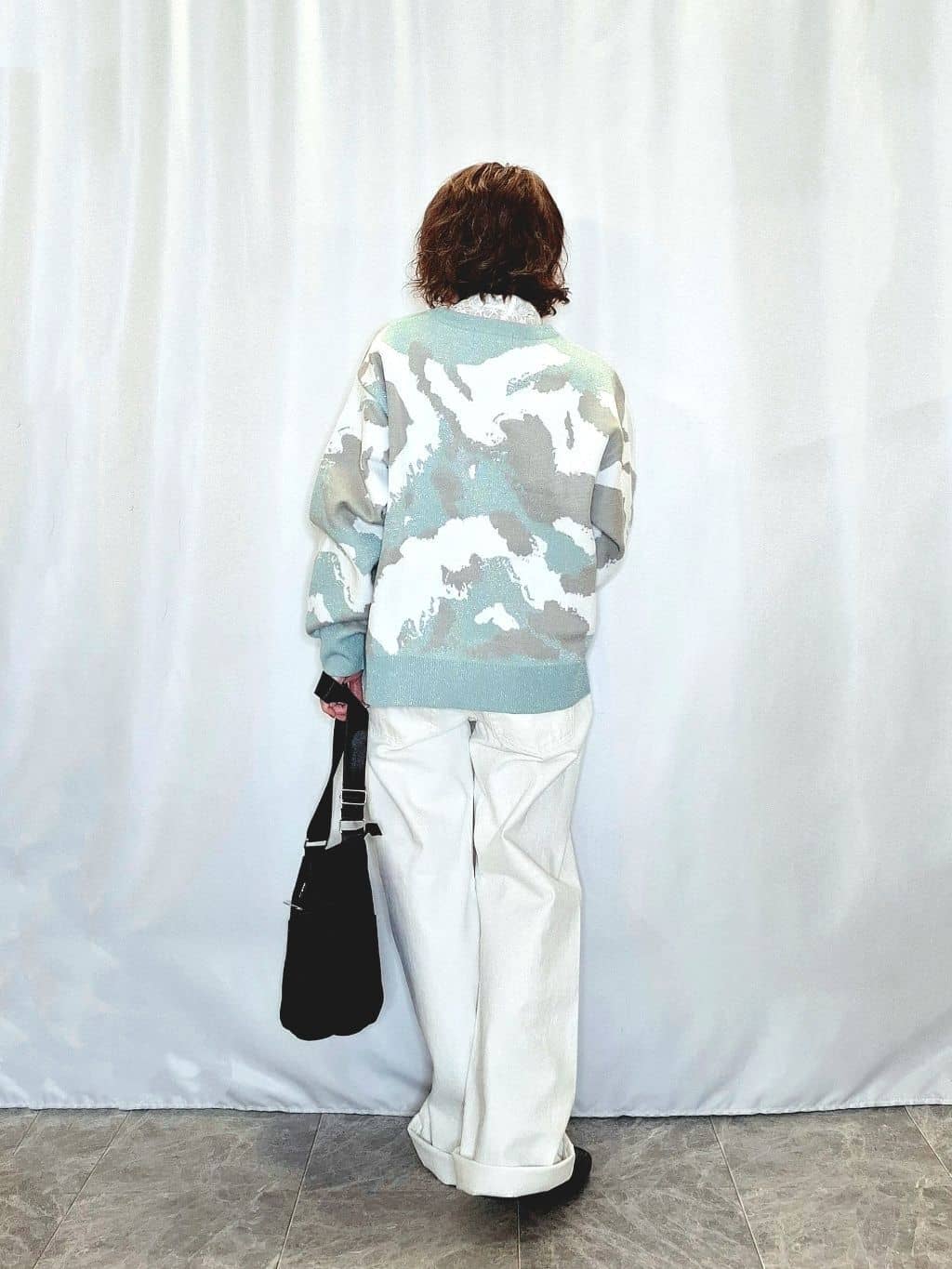 ぬーさんの「SHOO･LA･RUE｜【洗濯機可/S-LL】1枚で華やかに ラメ入りニュアンス柄ニット」を使ったコーディネート