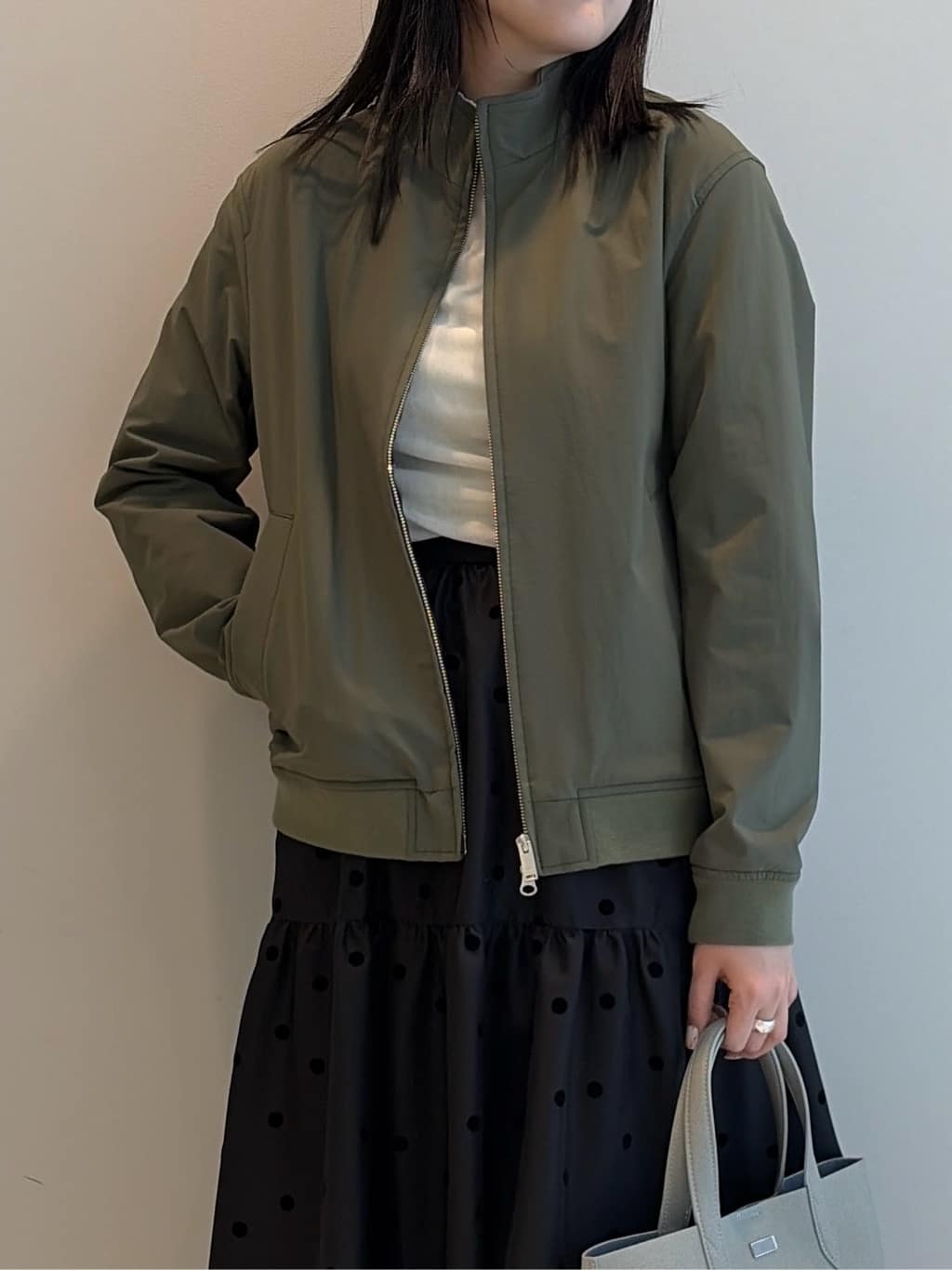 Akutagawaさんの「TAKEO KIKUCHI｜スタンドカラー ショート リブ ブルゾン」を使ったコーディネート