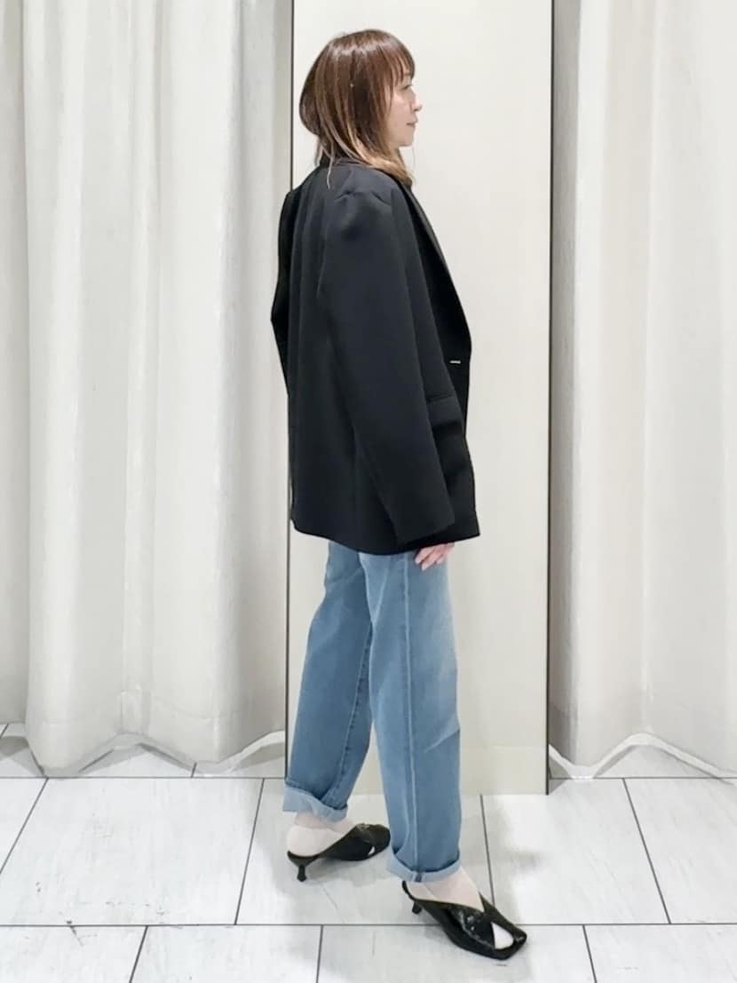 ʏᴜᴋɪᴋᴏさんの「UNTITLED｜◆【洗える/ストレッチ性】ダブルブレストジャケット」を使ったコーディネート