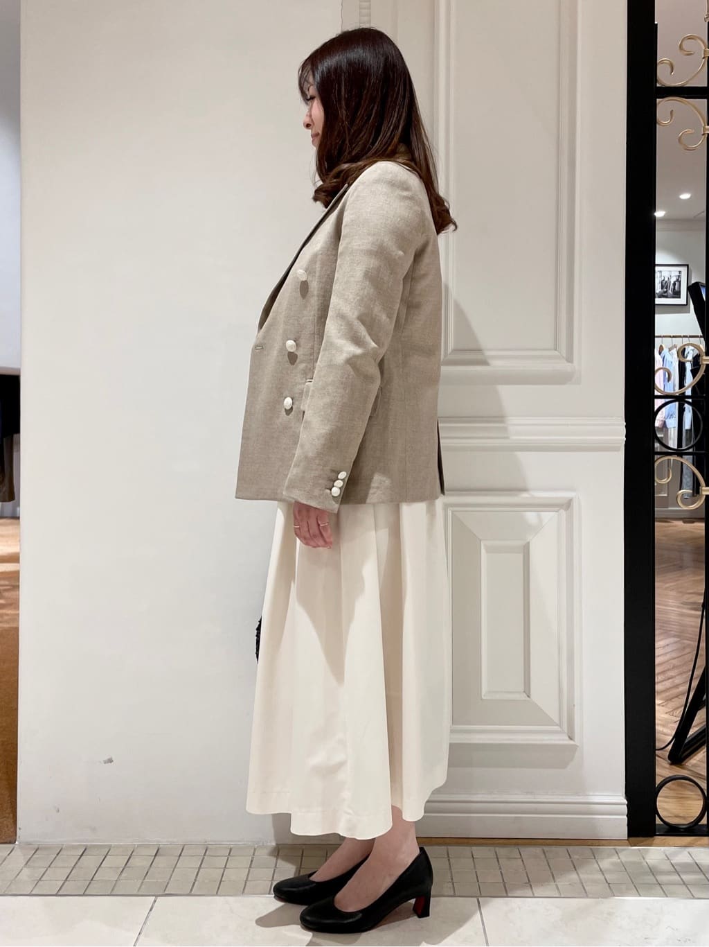 minowaさんの「DRESSTERIOR｜【セットアップ可】リネンブレンドダブルブレストジャケット」を使ったコーディネート