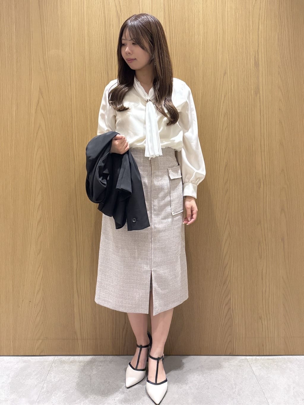 ゆいさんの「index｜ストレッチテーラードジャケット／セットアップ対応【洗濯機OK】」を使ったコーディネート