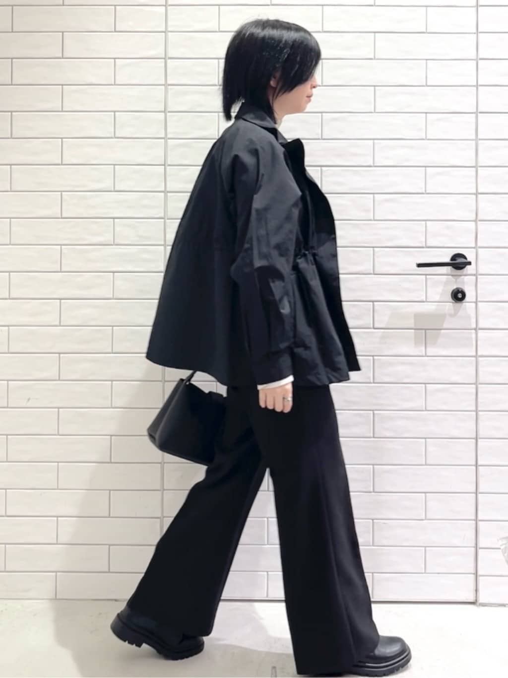 しおりさんの「OPAQUE.CLIP｜撥水スタンドZIPブルゾン【洗濯機OK／UVケア／花粉対応】」を使ったコーディネート