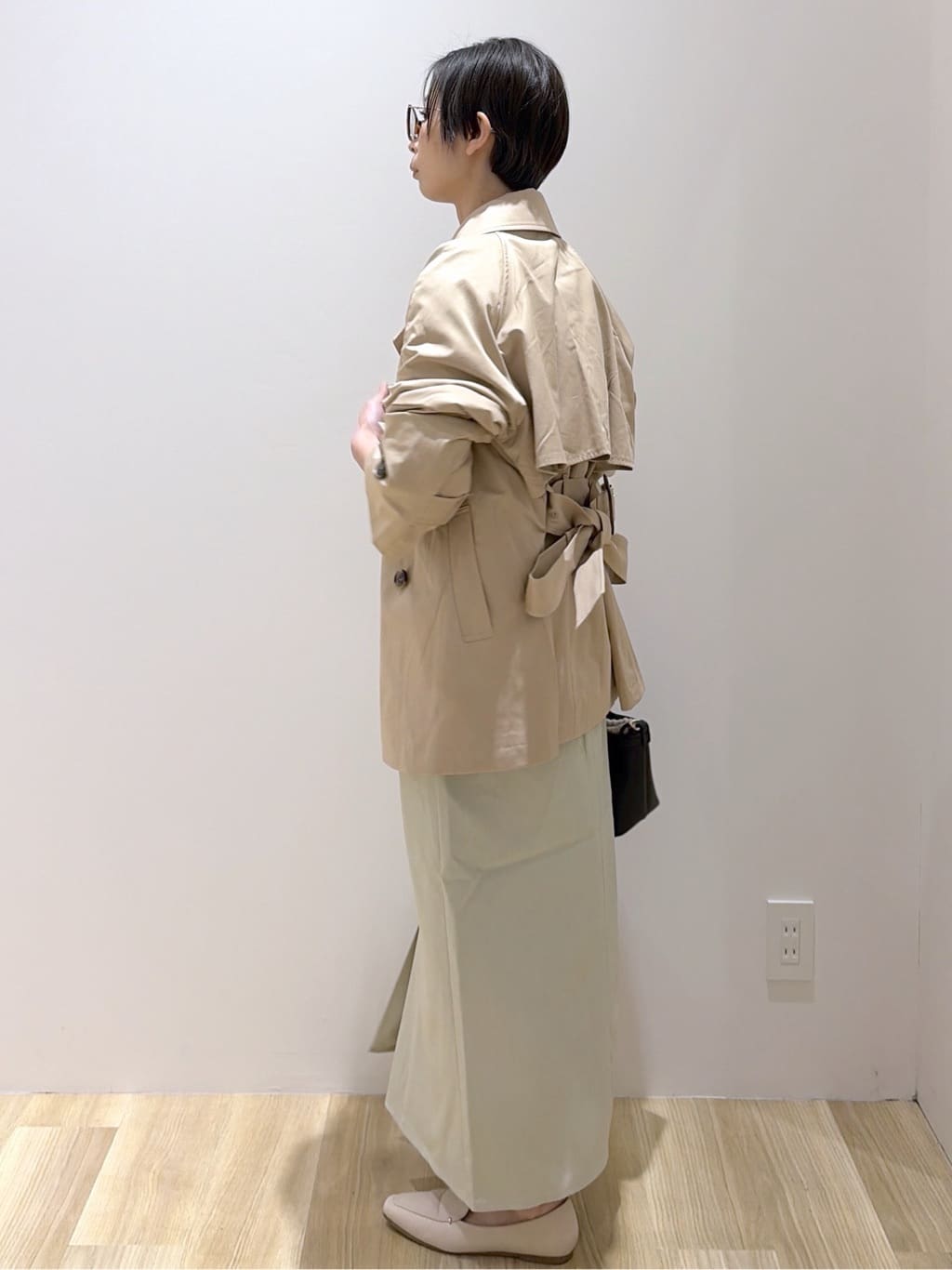えりさんの「OPAQUE.CLIP｜ミドルトレンチコート【洗濯機OK】」を使ったコーディネート