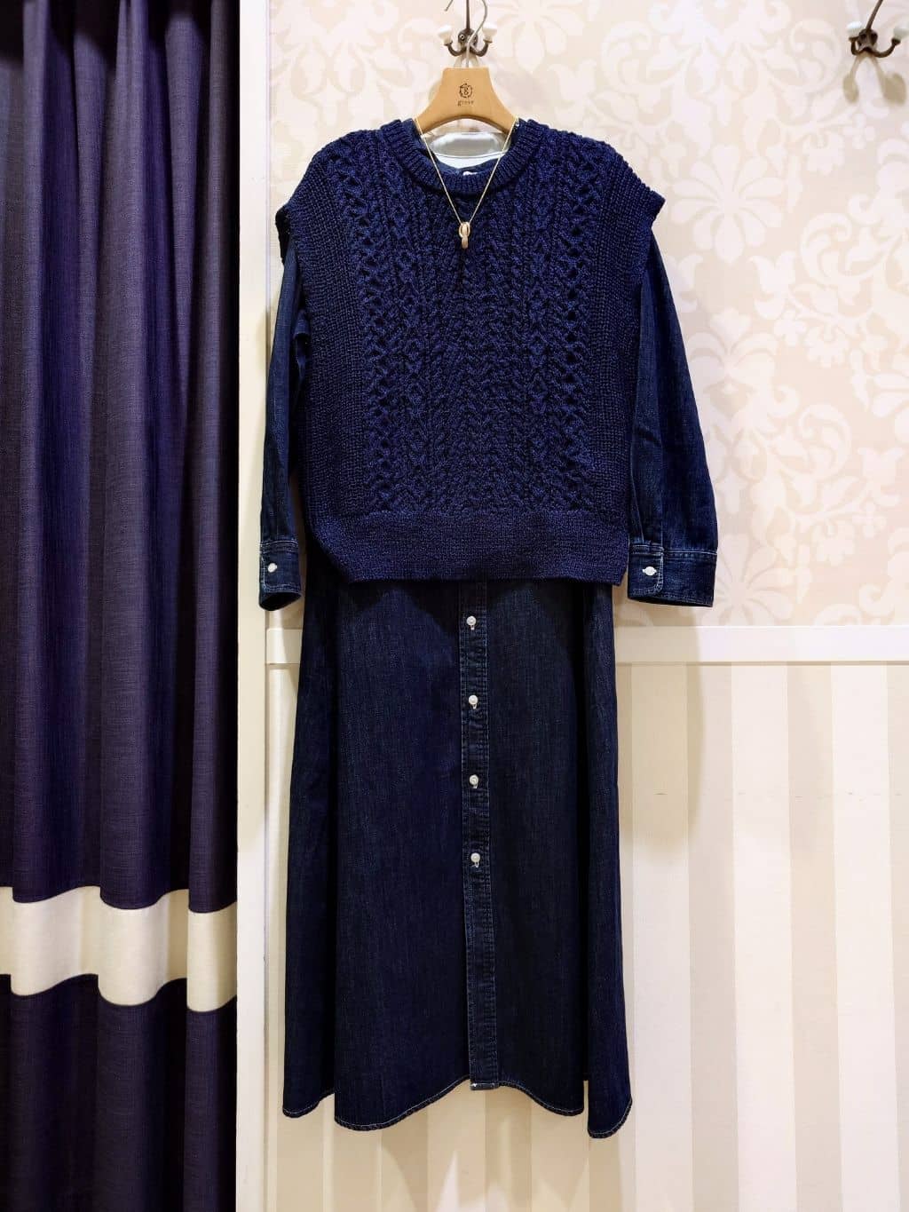 milkaさんの「grove｜【Lee&times;grove別注】LOCO FLARE DRESS」を使ったコーディネート