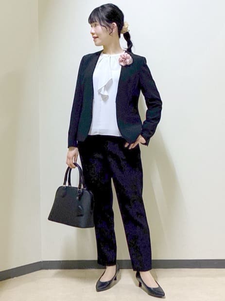  beni_gingerさんの「Reflect｜【SS-4Lサイズ／通勤／セットアップ可】ノーカラージャケット」を使ったコーディネート