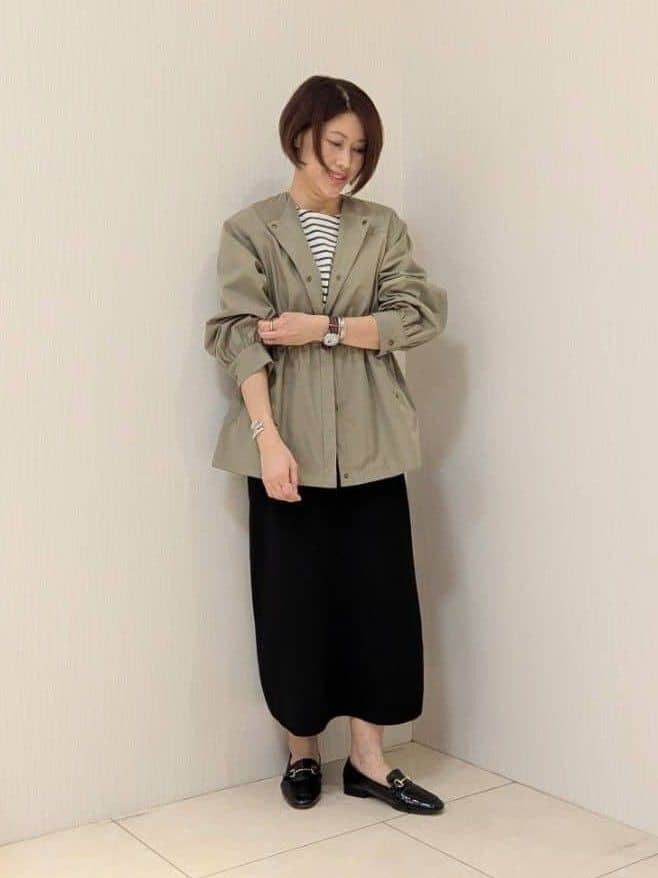 u-macoさんの「UNTITLED｜◆【はっ水】ライトコットンミリタリーコート」を使ったコーディネート