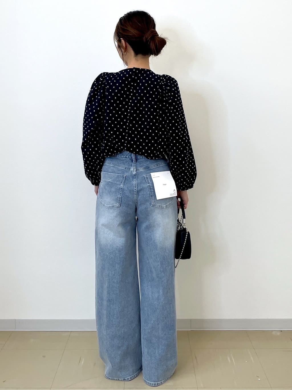 Akiさんの「OPAQUE.CLIP｜ドビードットパフスリーブブラウス【洗濯機OK】」を使ったコーディネート