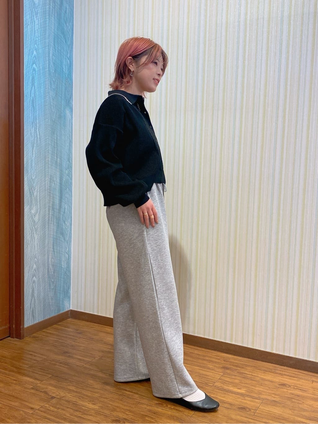 ayaさんの「SHOO･LA･RUE｜襟付きレース風カーディガン」を使ったコーディネート