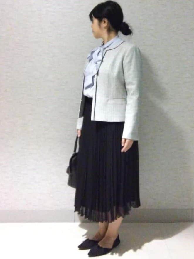 sakoさんの「Reflect｜【SS-4Lサイズ】シフォンジョーゼットプリーツスカート」を使ったコーディネート