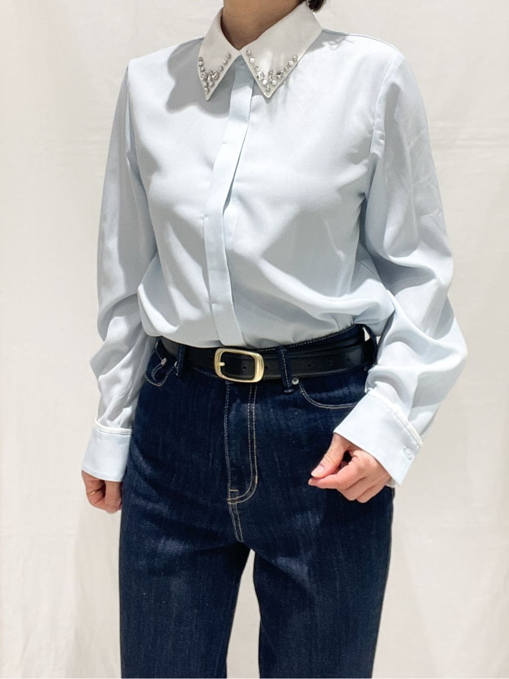 hiroさんの「grove｜着心地軽やか、動きやすいストレッチデニムジャケット」を使ったコーディネート
