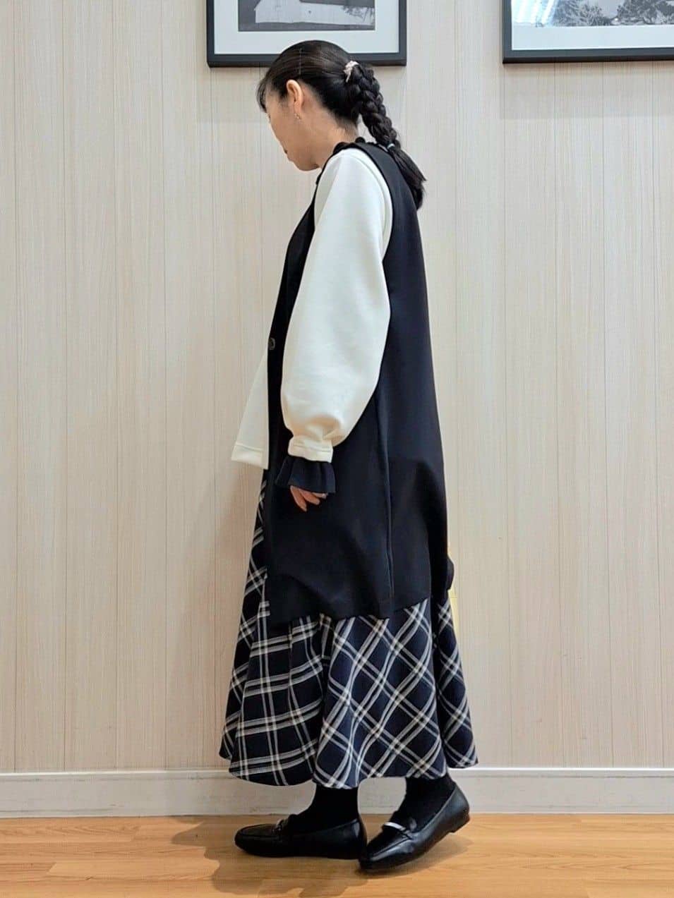 Saoさんの「SHOO･LA･RUE｜【洗濯機可/S-LL】ほどよいゆとりの もちっとやわらかリブニット」を使ったコーディネート