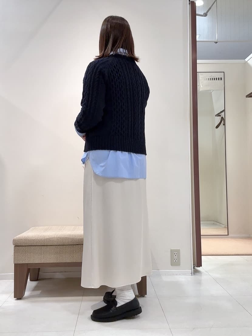 YUIさんの「UNTITLED｜【洗える】スポンディッシュ ケーブル柄ニット」を使ったコーディネート