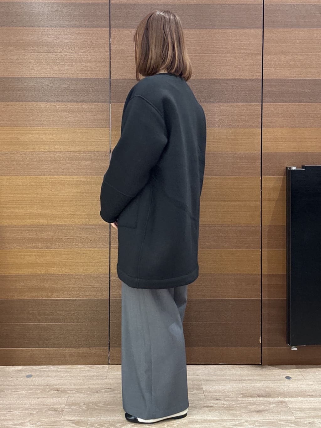 yumeさんの「OPAQUE.CLIP｜リバーシブル配色ノーカラーコート【洗濯機OK】」を使ったコーディネート