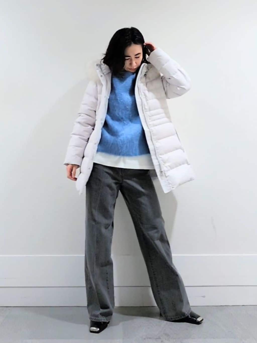 ミズタさんの「UNTITLED｜【ゆったり】アルパカ混シャギーニット」を使ったコーディネート
