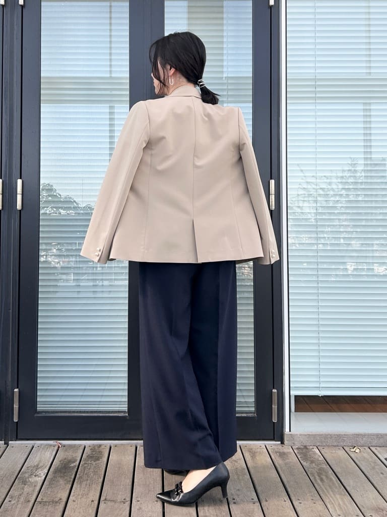shinoさんの「Couture brooch｜【洗える・通勤】パール調ボタン テーラードジャケット」を使ったコーディネート