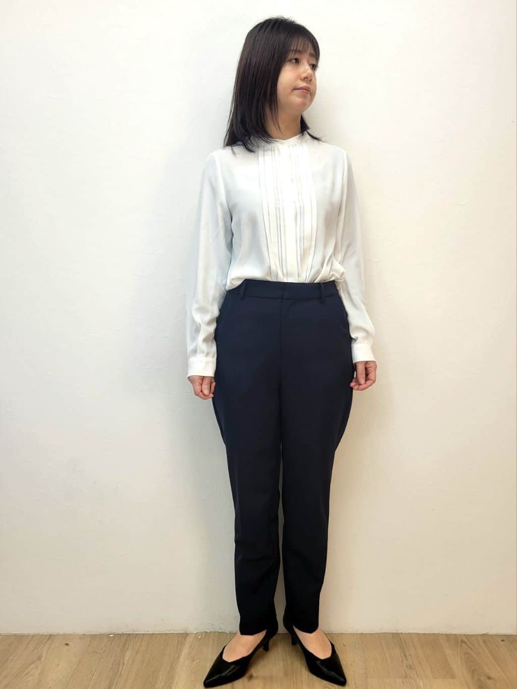 LISAさんの「OPAQUE.CLIP｜《通勤／セットアップ対応》 Vネックジャケット／ダブルクロス【洗濯機OK】」を使ったコーディネート