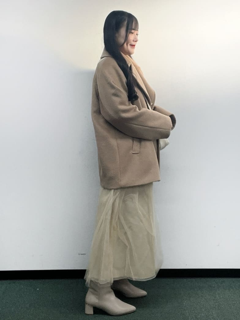 Hitomiさんの「index｜カシミヤブレンドウールミドルピーコート」を使ったコーディネート