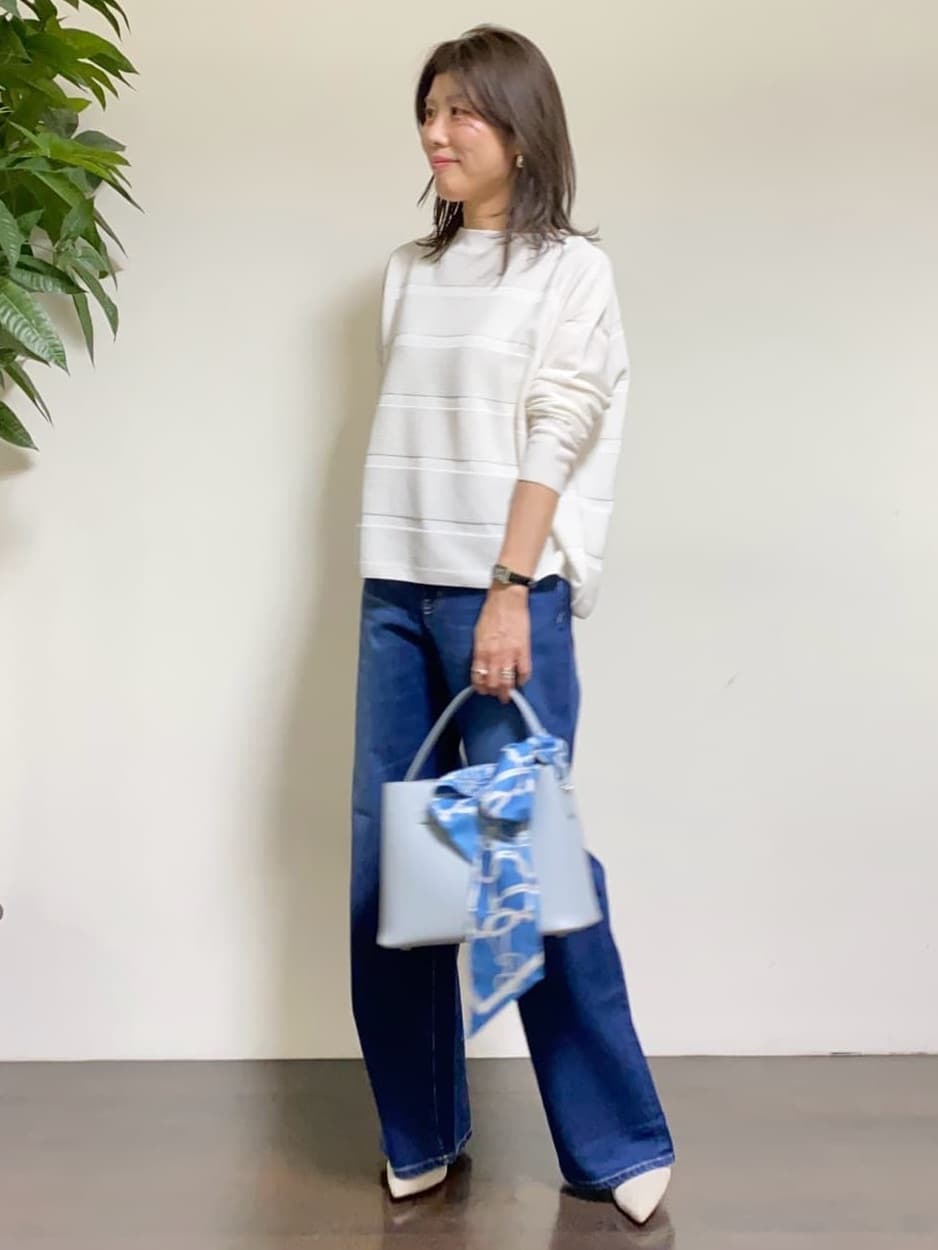 tomoさんの「UNTITLED｜【新色追加/セットアップ可】エアリー ダブルブレストジャケット」を使ったコーディネート