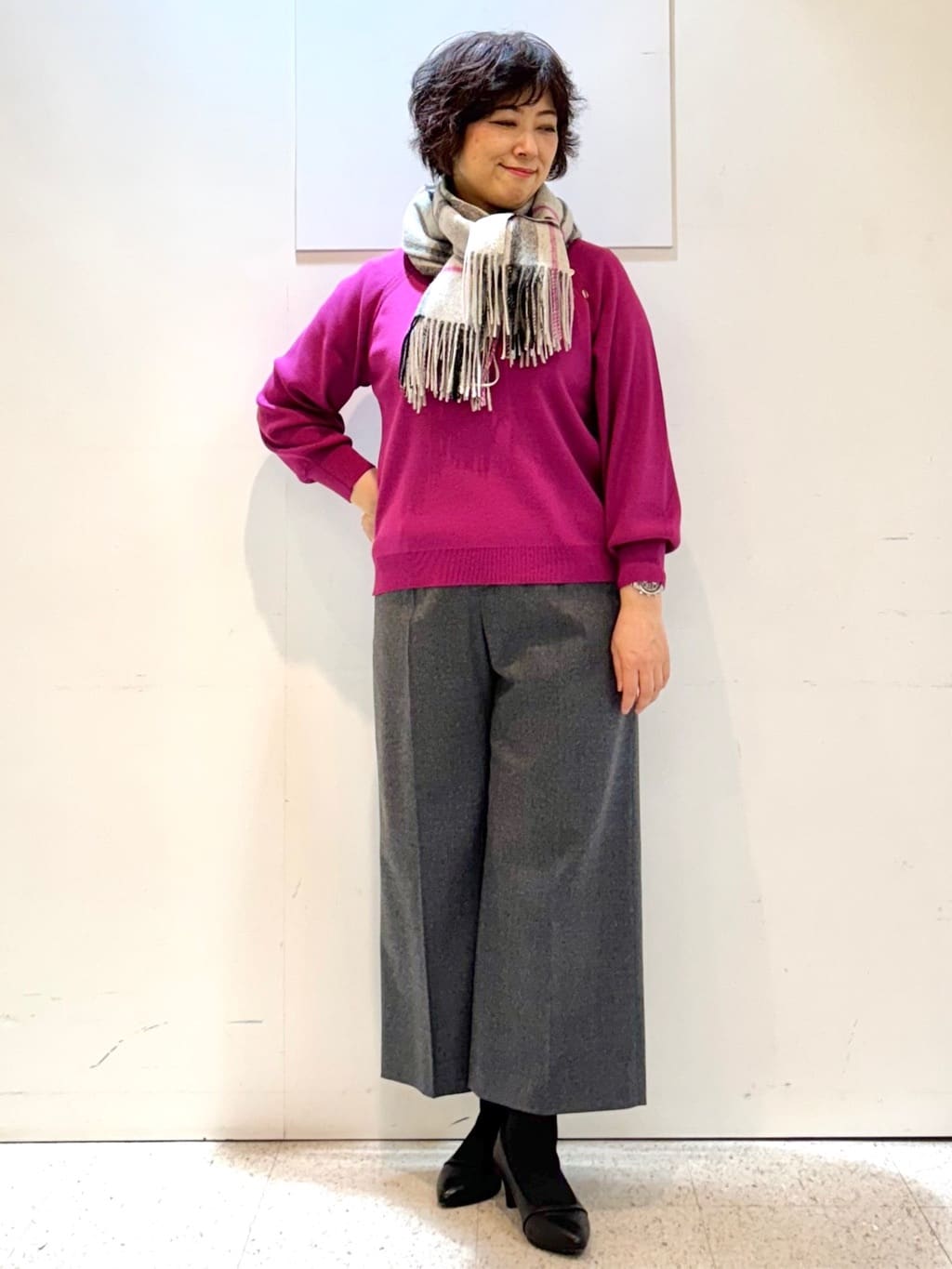 ヤスコさんの「Reflect｜【ゆったり着られる◎】ラグランスリーブニット」を使ったコーディネート