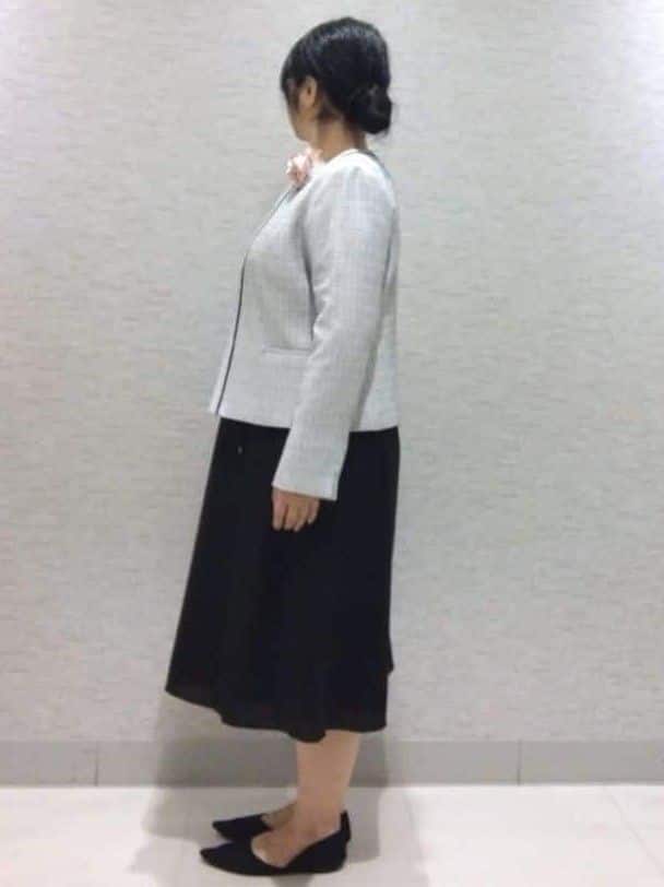 sakoさんの「Reflect｜【SS-4Lサイズ／フォーマル／セットアップ可】ツイードジャケット」を使ったコーディネート