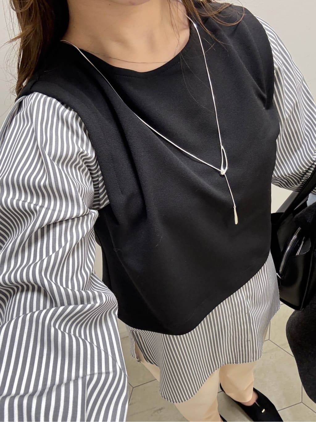 kahoさんの「INDIVI｜【軽量／ウール混】ライトフォルム ロングコート」を使ったコーディネート