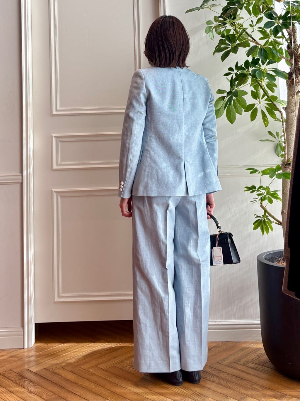 nakaoさんの「DRESSTERIOR｜【セットアップ可】リネンブレンドダブルブレストジャケット」を使ったコーディネート