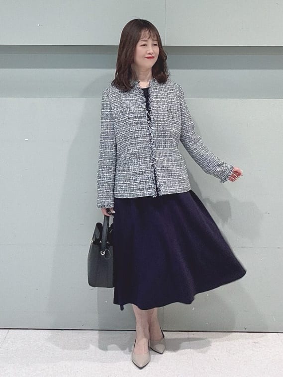 makiさんの「UNTITLED｜【仕事着/スーツ】ファンシーツイード ジャケット」を使ったコーディネート