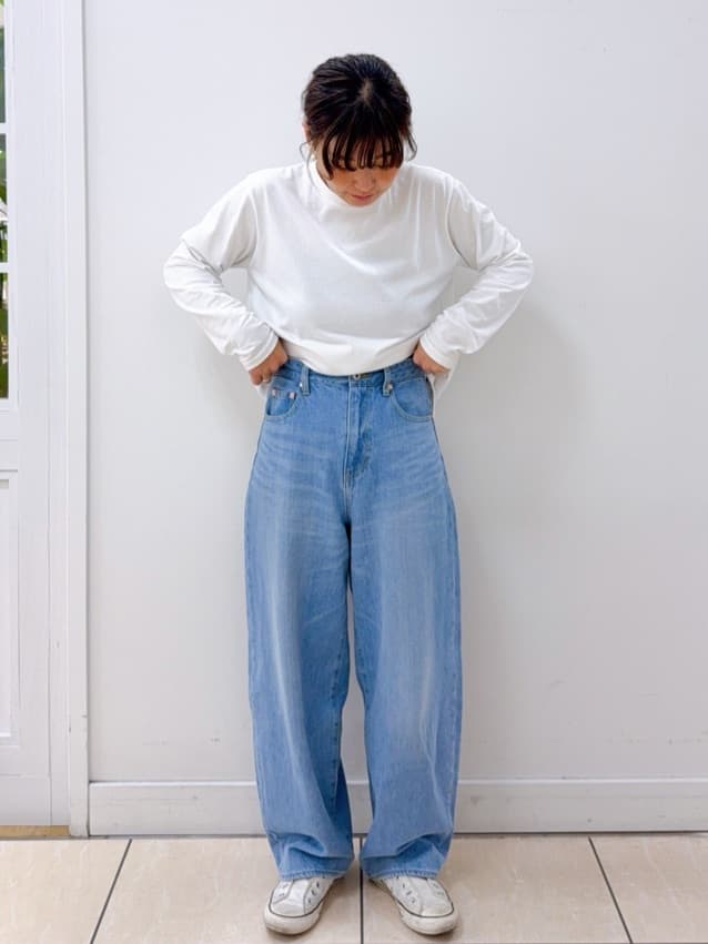 Osawaさんの「Dessin｜【洗える】バルーンスリーブバンドカラーシャツ」を使ったコーディネート