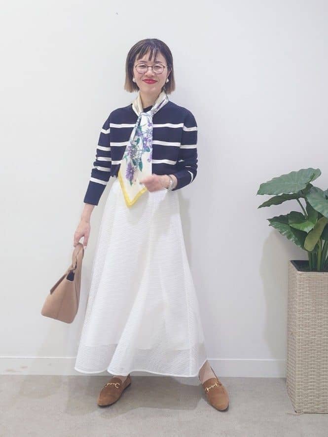 MUTSUKOさんの「UNTITLED｜◆【ゆったり/洗える】クロップドニットプルオーバー」を使ったコーディネート