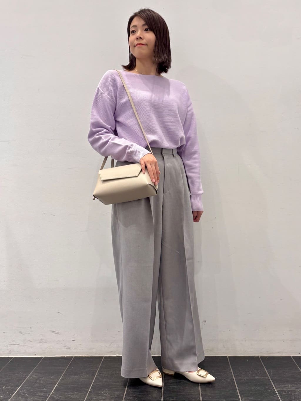 おしずさんの「THE SHOP TK｜【S-XLサイズ/選べる6色】どこから見ても美しい ガーターニット/洗濯機OK」を使ったコーディネート