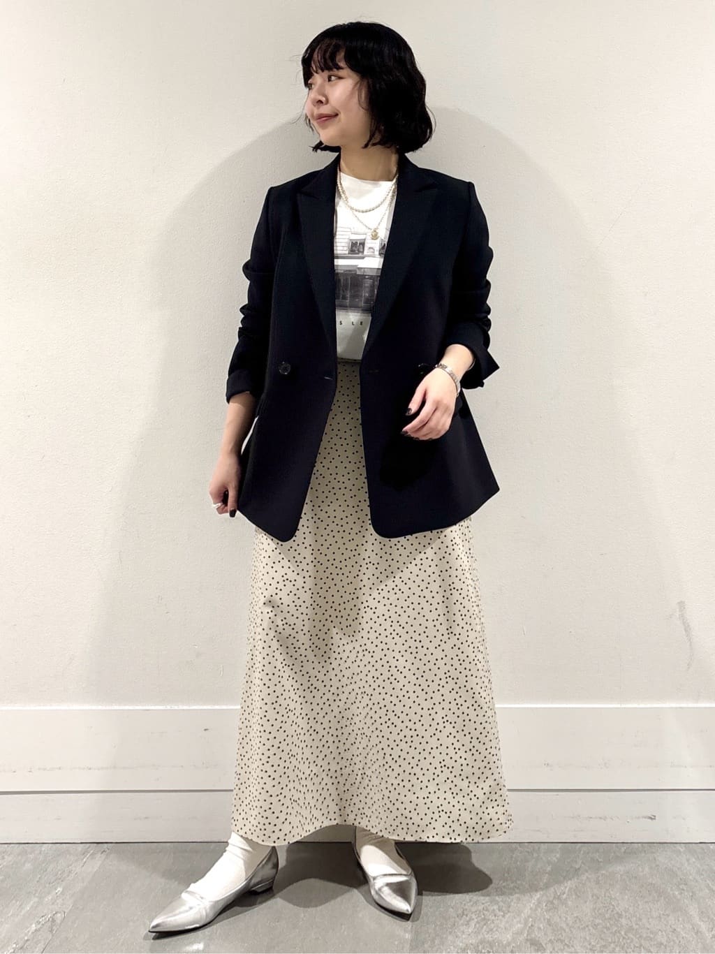 モエカさんの「UNTITLED｜◆【洗える/ストレッチ性】ダブルブレストジャケット」を使ったコーディネート