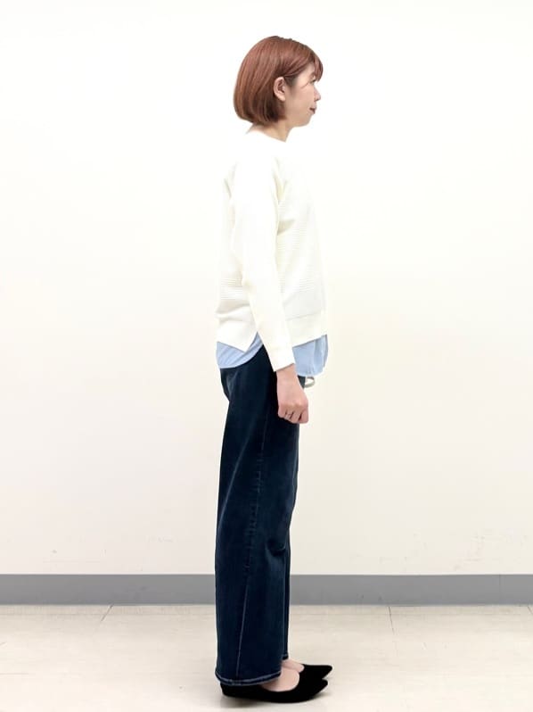まいこさんの「INDIVI｜【コットン】シャツ切り替えカットソー」を使ったコーディネート