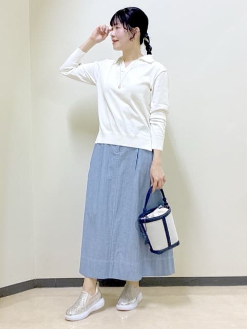  beni_gingerさんの「Reflect｜スキッパーネックニットプルオーバー」を使ったコーディネート