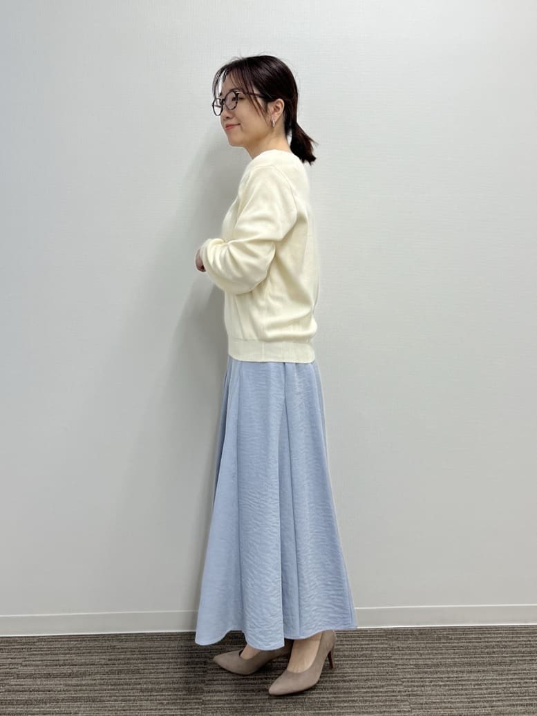 saoriさんの「【洗濯機OK】花粉防止Vネックニット」を使ったコーディネート