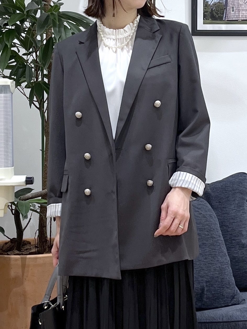 canaさんの「Dessin｜【洗える】フリルネックジョーゼットブラウス」を使ったコーディネート