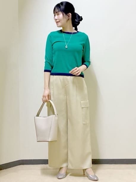  beni_gingerさんの「Reflect｜【アンサンブル可】バイカラーカーディガン」を使ったコーディネート