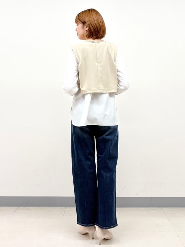 まいこさんの「INDIVI｜【洗える／UVケア】レイヤード風デザイントップス」を使ったコーディネート